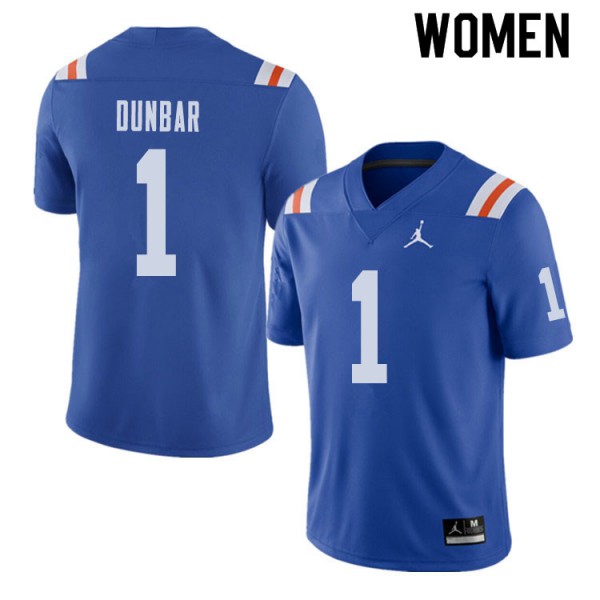 Jordan Brand Women #1 Quinton Dunbar Florida Gators Throwback Alternate College Football Jersey